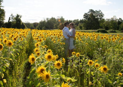 proposal, engagement shoot, Terre bleu, lavender farm, yellow door